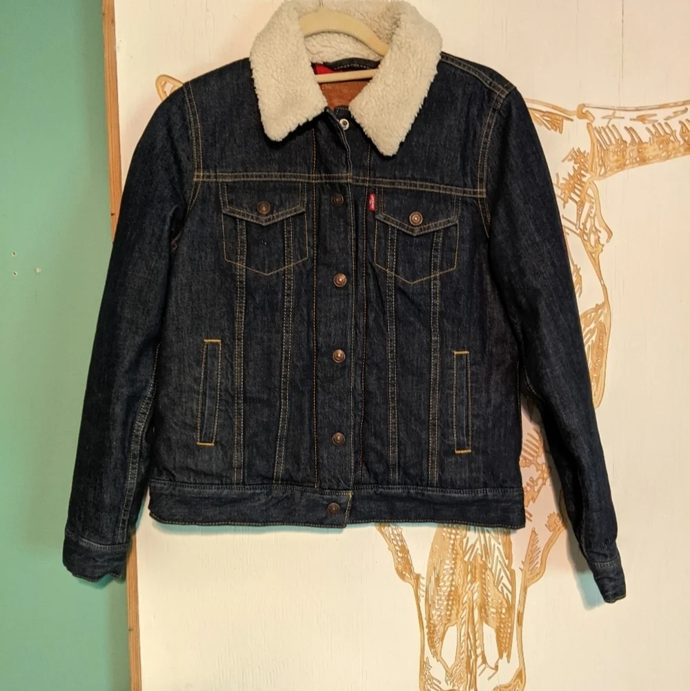 Levi's Buffalo Plaid Sherpa Jacket XS